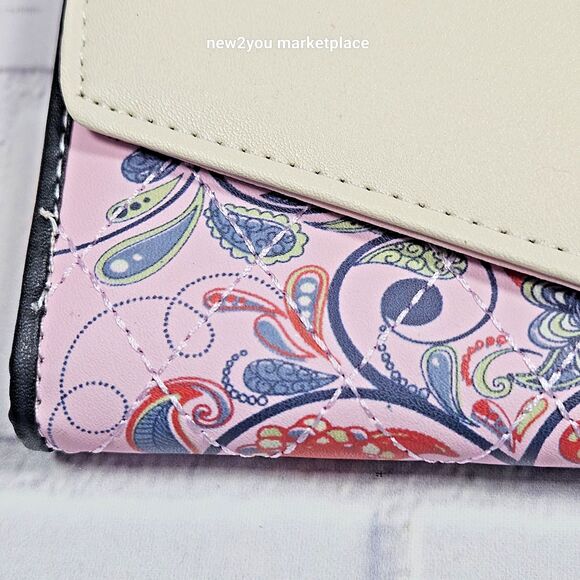 Women's Long Envelope Clutch Wallet PU Leather Purse Card Holder Floral Handbag - Picture 6 of 12